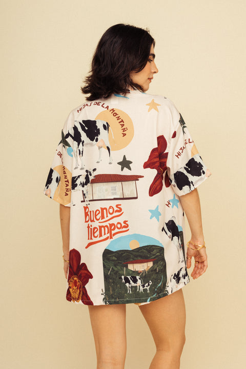 Camisa Buenos Tiempos Crema