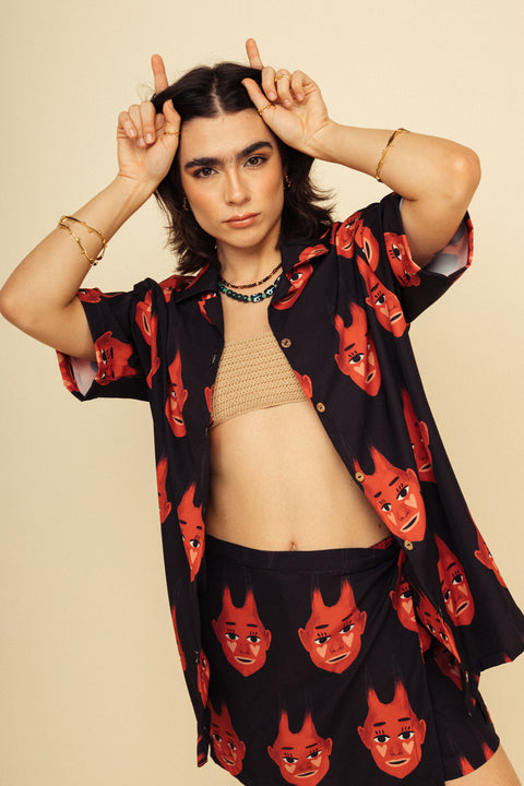 Camisa Diablitos Negro