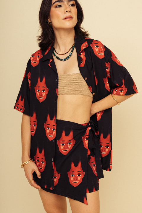 Camisa Diablitos Negro