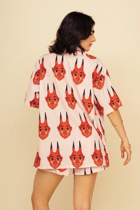 Camisa Diablitos Rosa