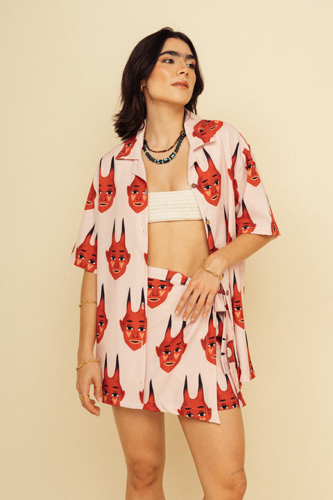 Camisa Diablitos Rosa