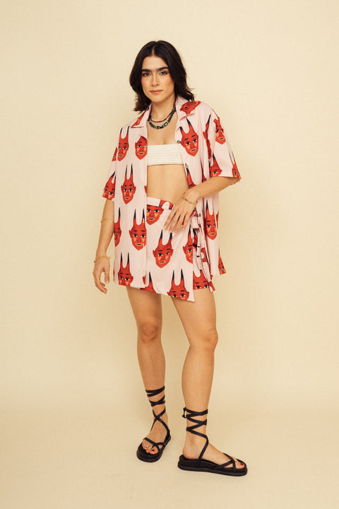Camisa Diablitos Rosa