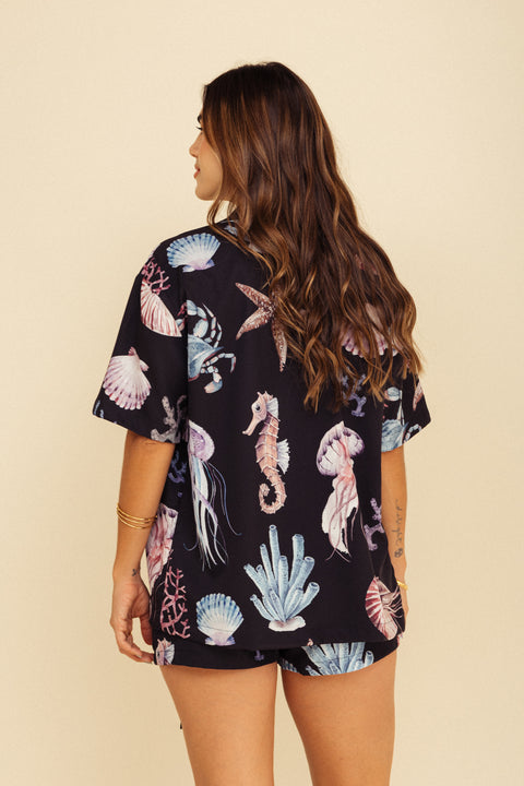 Camisa Mar Océano Negro