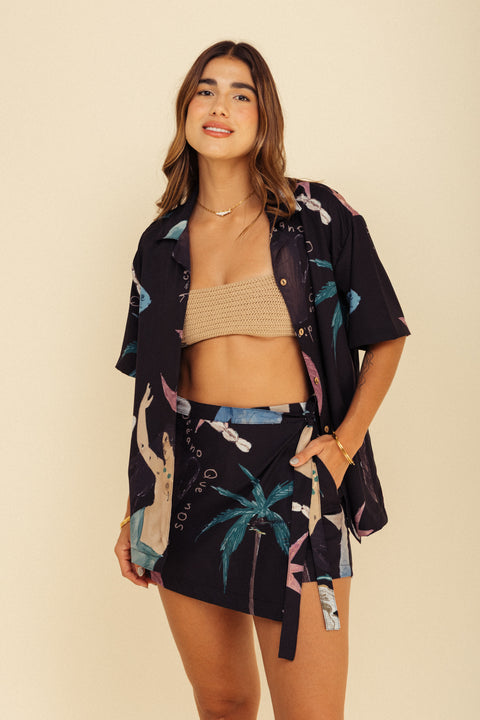 Camisa Mar Sirenas Negro