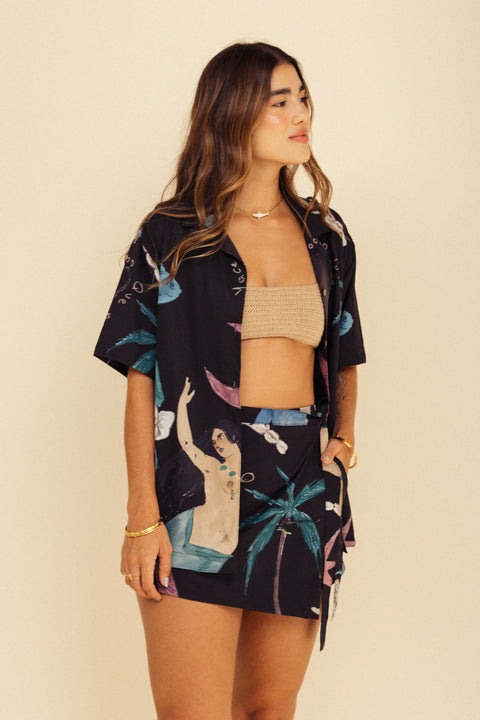 Camisa Mar Sirenas Negro