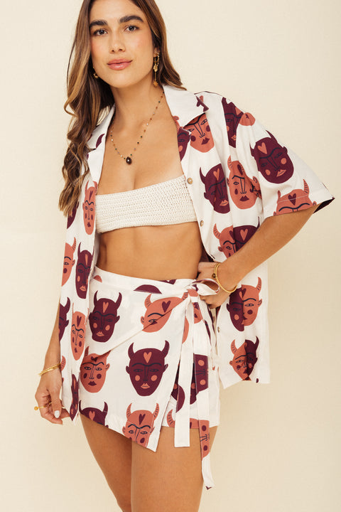 Camisa Mundo Diablitos Marfil