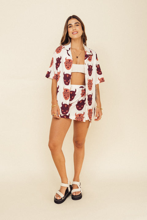 Camisa Mundo Diablitos Marfil