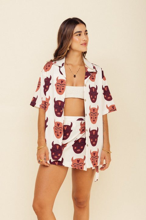 Camisa Mundo Diablitos Marfil
