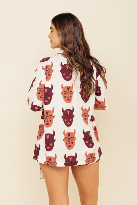 Camisa Mundo Diablitos Marfil