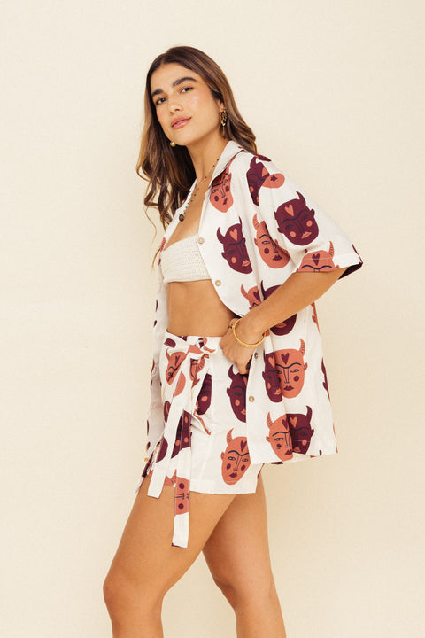 Camisa Mundo Diablitos Marfil