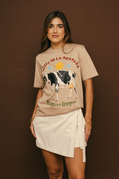 Camiseta Buenos Tiempos Beige