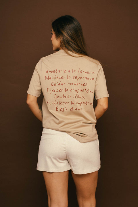 Camiseta Buenos Tiempos Beige