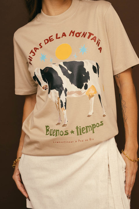 Camiseta Buenos Tiempos Beige