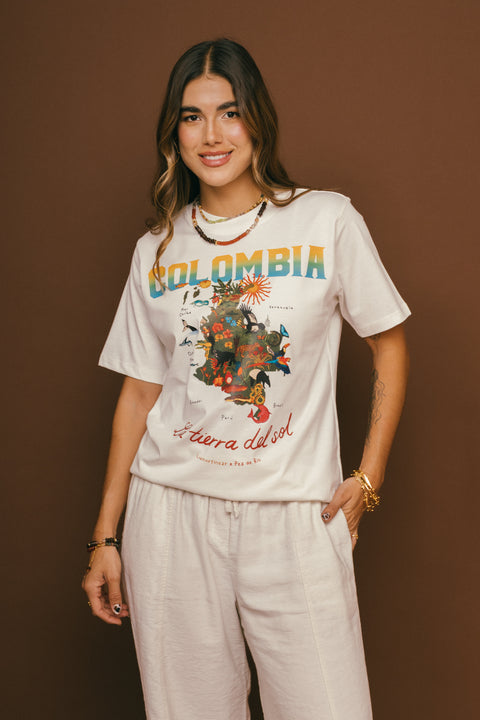 Camiseta Colombia Marfil