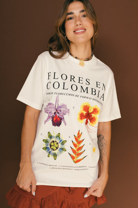Camiseta Flores en Colombia