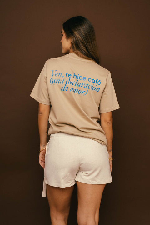 Camiseta Tintico Azul Beige