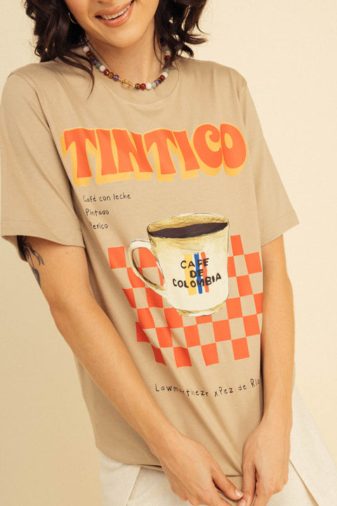 Camiseta Tintico Rojo Beige