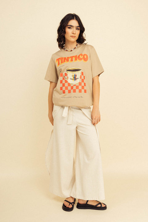 Camiseta Tintico Rojo Beige