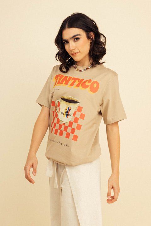 Camiseta Tintico Rojo Beige