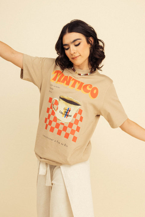 Camiseta Tintico Rojo Beige