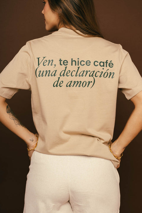 Camiseta Tintico Verde Beige