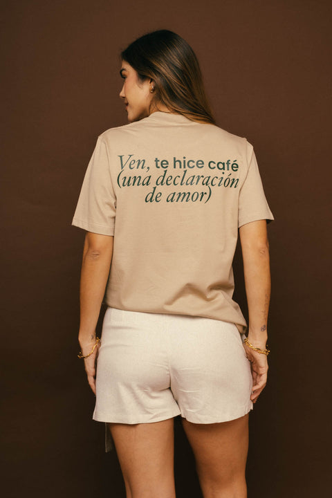 Camiseta Tintico Verde Beige