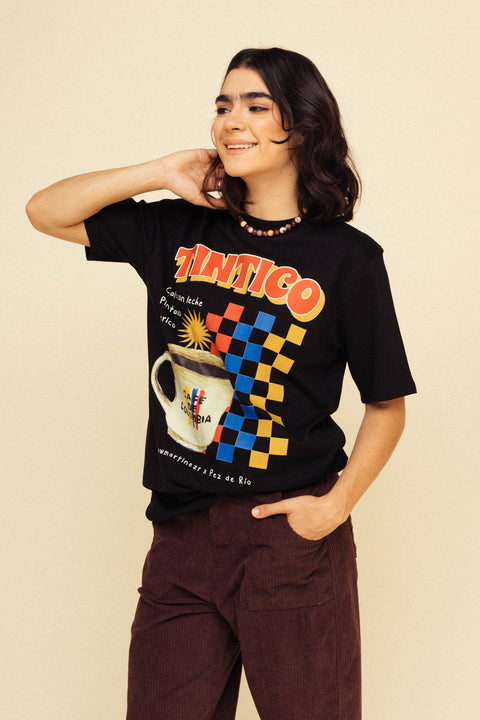 Camiseta Tintico Tricolor Negro