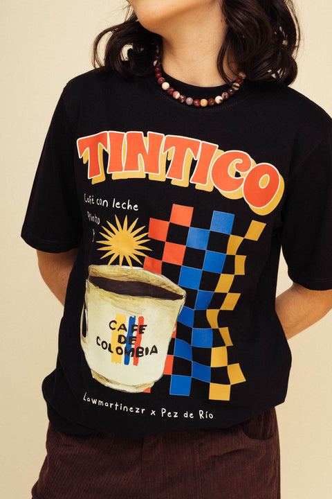 Camiseta Tintico Tricolor Negro