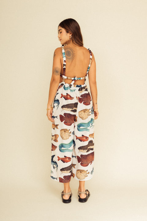 Jumpsuit Tierra Peces Marfil