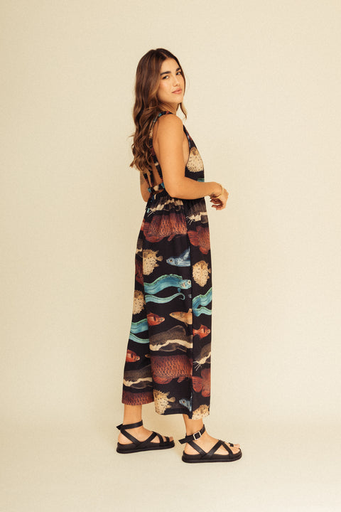 Jumpsuit Tierra Peces Negro