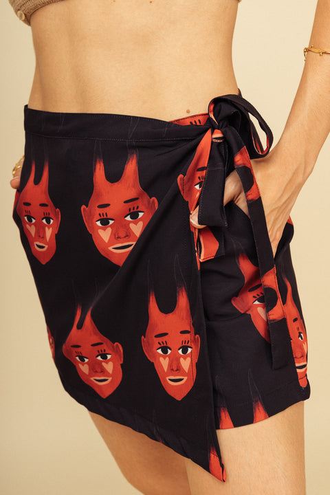 Minifalda Diablitos Negro