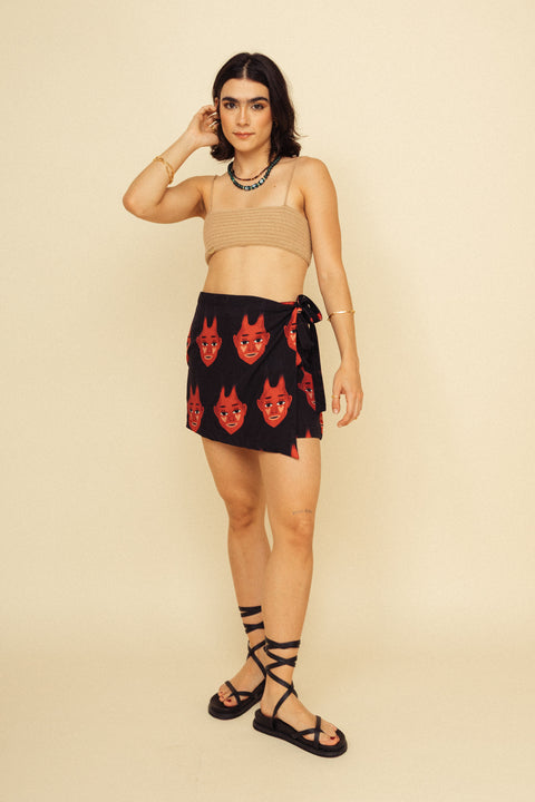 Minifalda Diablitos Negro