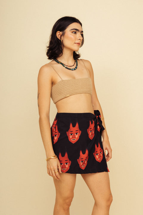 Minifalda Diablitos Negro