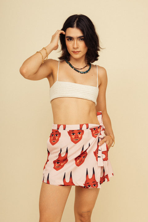 Minifalda Diablitos Rosa