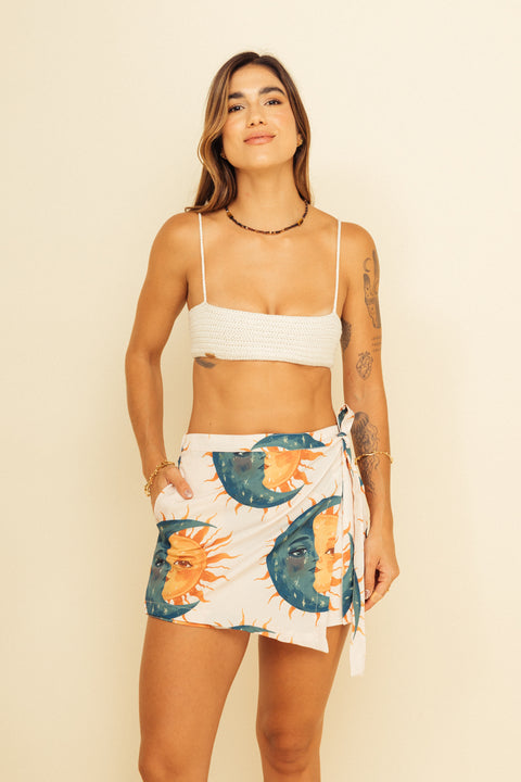 Minifalda Eclipse Crema