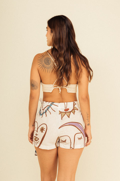 Minifalda Verano Caraluna Marfil