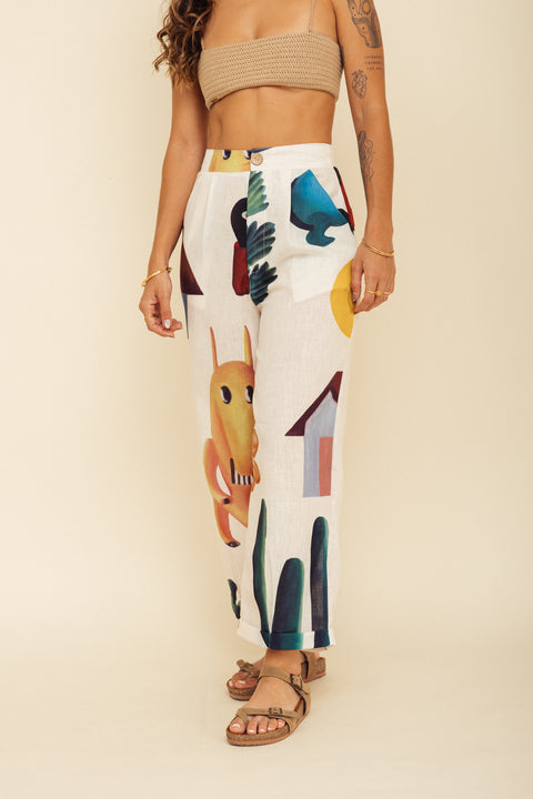 Pantalón Artista Tarsila Marfil