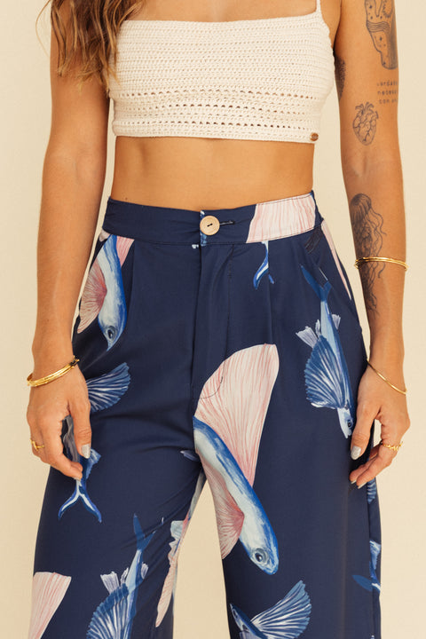 Pantalón Mar Pez Volador Azul
