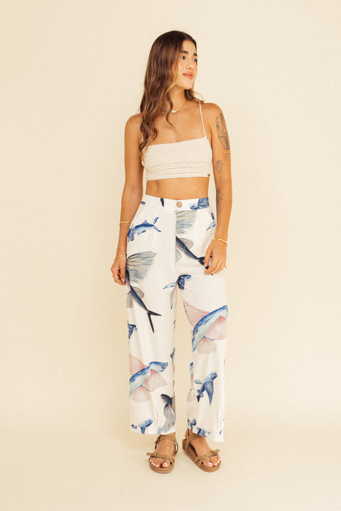 Pantalón Mar Pez Volador Marfil
