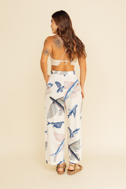 Pantalón Mar Pez Volador Marfil