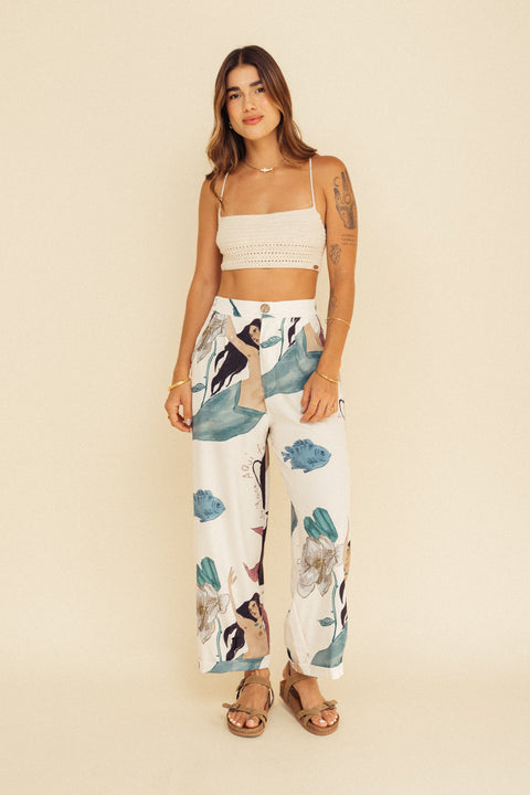 Pantalón Mar Sirenas Marfil