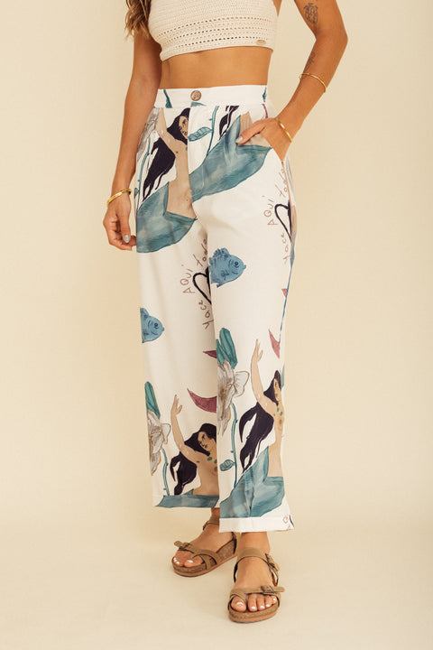 Pantalón Mar Sirenas Marfil