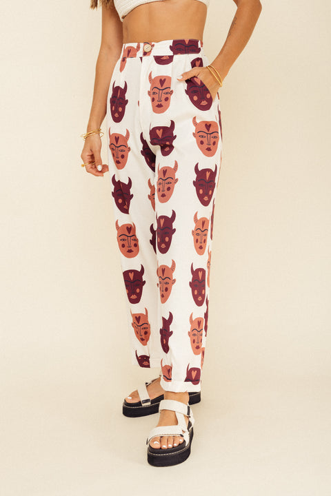 Pantalón Mundo Diablitos Marfil