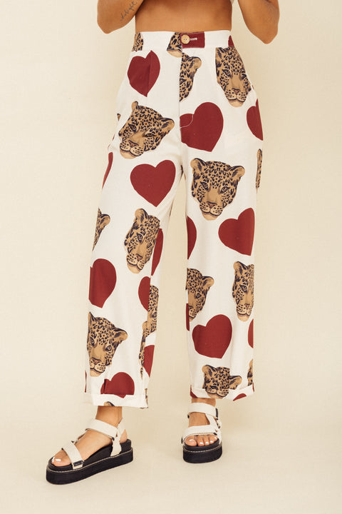 Pantalón Mundo Felinos Marfil