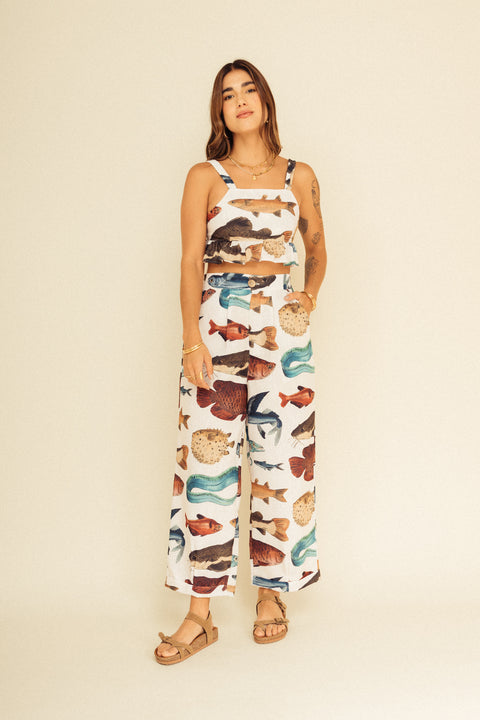 Pantalón Tierra Peces Marfil