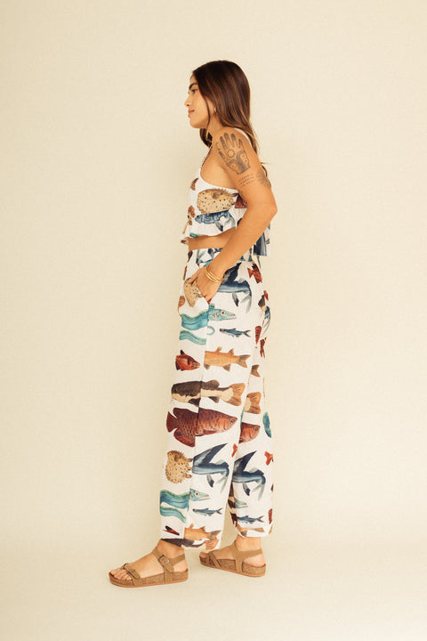 Pantalón Tierra Peces Marfil