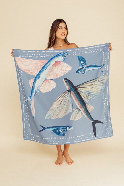 Pañuelo Pez Volador Celeste