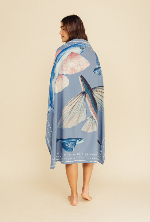 Pañuelo Pez Volador Celeste