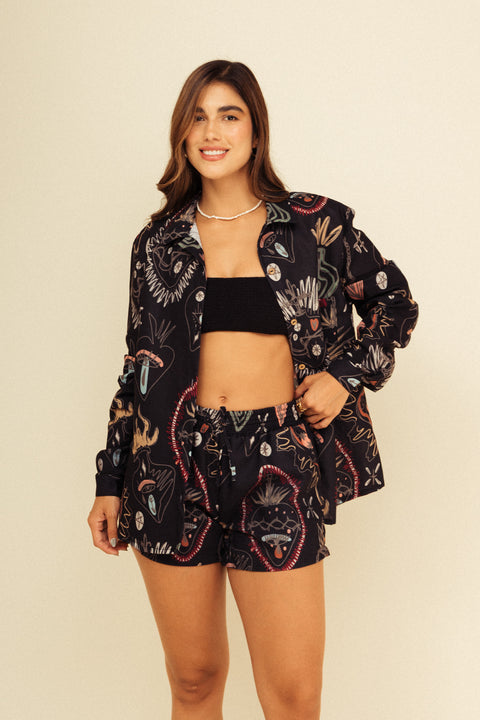 Set Verano Corazones Negro