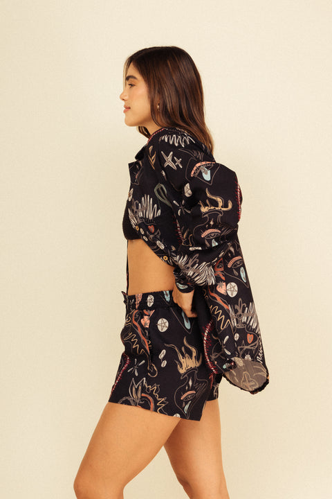 Set Verano Corazones Negro